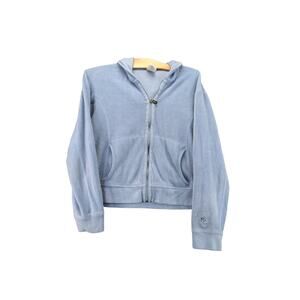 Patagonia Womens Fleece Hoodie Size M Blue Full Zip Sweatshirt